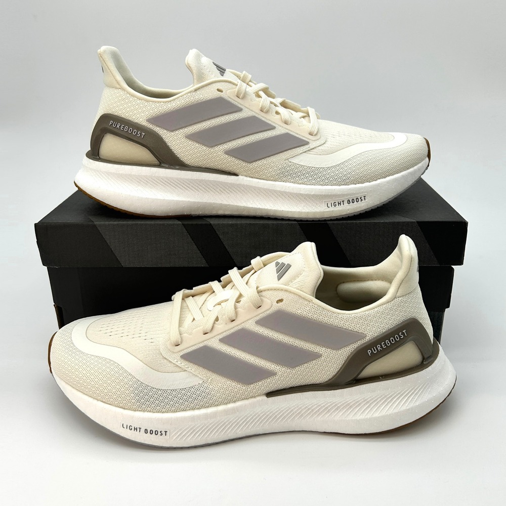 adidas Pureboost 5 Womens Running Shoes Sz. 9.5 White Grey Cyber Mesh IF9205 NEW
